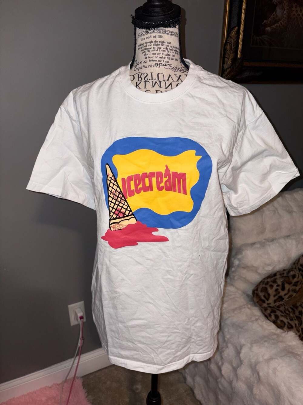 Icecream BBC Cone Classic Graphic Tee White Medium